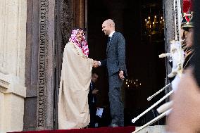 Emmanuel Macron at Meeting for a peace plan in Gaza - Paris