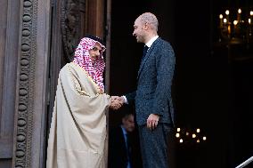 Emmanuel Macron at Meeting for a peace plan in Gaza - Paris