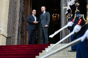 Emmanuel Macron at Meeting for a peace plan in Gaza - Paris