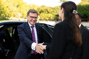 Emmanuel Macron at Meeting for a peace plan in Gaza - Paris