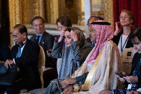 Emmanuel Macron at Meeting for a peace plan in Gaza - Paris