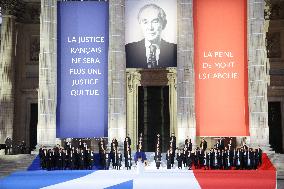 Ceremony to Induct Robert Badinter at Pantheon - Paris