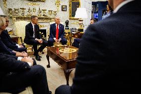 DC: President Trump meets with Finland's President Alexander Stubb in Oval Office