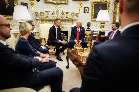 DC: President Trump meets with Finland's President Alexander Stubb in Oval Office