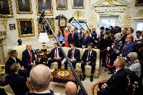 DC: President Trump meets with Finland's President Alexander Stubb in Oval Office