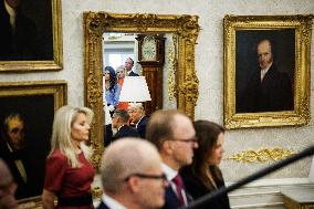 DC: President Trump meets with Finland's President Alexander Stubb in Oval Office