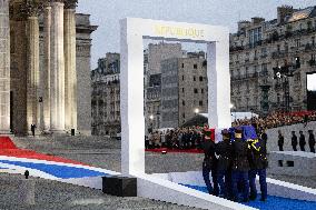 Induction ceremony of Robert Badinter at the Pantheon - Paris