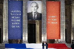 Induction ceremony of Robert Badinter at the Pantheon - Paris