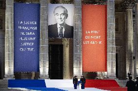 Induction ceremony of Robert Badinter at the Pantheon - Paris
