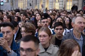 Induction ceremony of Robert Badinter at the Pantheon - Paris