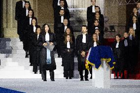 Induction ceremony of Robert Badinter at the Pantheon - Paris