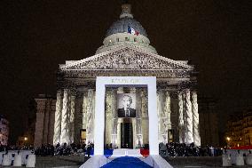 Induction ceremony of Robert Badinter at the Pantheon - Paris