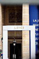 Final Preparations Before Robert Badinter Honor At Pantheon - Paris