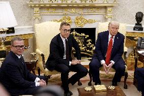 President Stubb and Prime Minister Orpo meeting President Trump in Washington D.C.