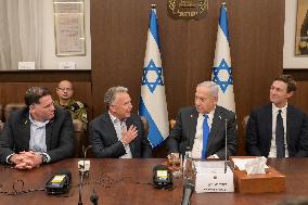 Netanyahu Witkoff and Kushner Attend Israeli Goverment Meeting - Jerusalem