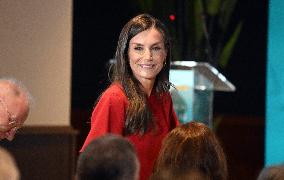 Queen Letizia At Mental Health Confederation Event - Madrid