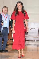 Queen Letizia At Mental Health Confederation Event - Madrid