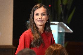 Queen Letizia At Mental Health Confederation Event - Madrid