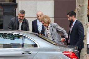 Queen Sofia Leaves A Restaurant With Her Brother-In-Law, Carlos Zurita - Madrid