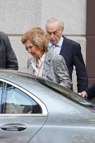 Queen Sofia Leaves A Restaurant With Her Brother-In-Law, Carlos Zurita - Madrid