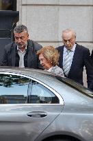 Queen Sofia Leaves A Restaurant With Her Brother-In-Law, Carlos Zurita - Madrid