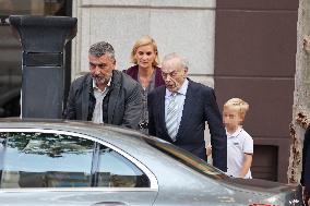 Queen Sofia Leaves A Restaurant With Her Brother-In-Law, Carlos Zurita - Madrid