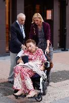 Queen Sofia Leaves A Restaurant With Her Brother-In-Law, Carlos Zurita - Madrid