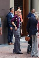 Queen Sofia Leaves A Restaurant With Her Brother-In-Law, Carlos Zurita - Madrid