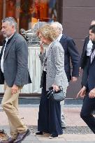 Queen Sofia Leaves A Restaurant With Her Brother-In-Law, Carlos Zurita - Madrid