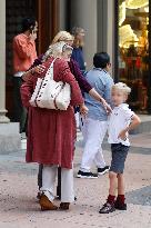 Queen Sofia Leaves A Restaurant With Her Brother-In-Law, Carlos Zurita - Madrid