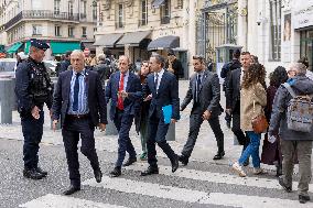 Arrival of party leaders outside the Élysée Palace - Paris AJ