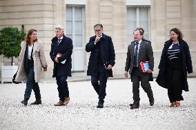 Meeting With French President And Political Leaders At Elysee Palace - Paris