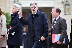 Meeting With French President And Political Leaders At Elysee Palace - Paris