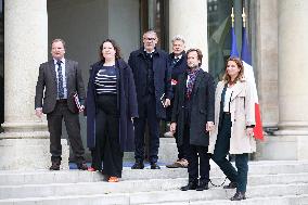 Meeting With French President And Political Leaders At Elysee Palace - Paris