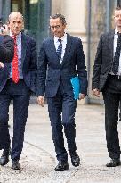 Arrival of party leaders outside the Élysée Palace - Paris AJ