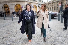 Departure of party leaders outside the Elysee Palace - Paris AJ