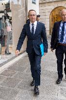 Departure of party leaders outside the Elysee Palace - Paris AJ