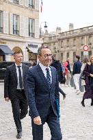 Departure of party leaders outside the Elysee Palace - Paris AJ