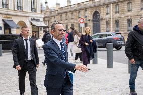 Departure of party leaders outside the Elysee Palace - Paris AJ