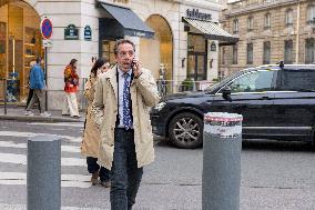 Departure of party leaders outside the Elysee Palace - Paris AJ