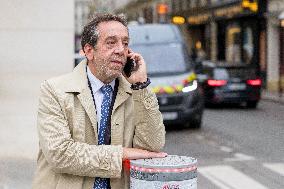 Departure of party leaders outside the Elysee Palace - Paris AJ