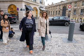 Departure of party leaders outside the Elysee Palace - Paris AJ