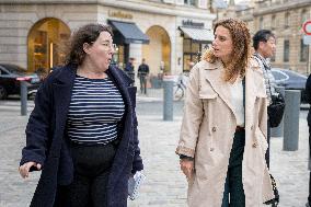Departure of party leaders outside the Elysee Palace - Paris AJ