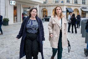 Departure of party leaders outside the Elysee Palace - Paris AJ