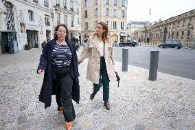 Departure of party leaders outside the Elysee Palace - Paris AJ
