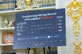 US President Donald Trump announces a drug pricing deal during a press conference in the Oval Office