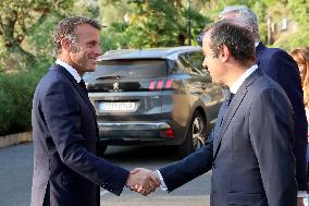 Emmanuel Macron at 81st Liberation Anniversary in Bormes-les-Mimosas