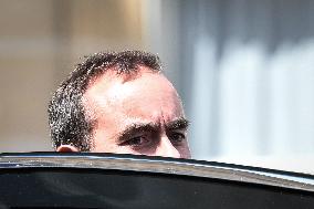 French Minister for the Armed Forces Sebastien Lecornu exits the Elysee FA