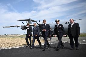 President Macron At Paris Air Show - Le Bourget