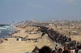 Palestinians Returning to Gaza City - Palestine